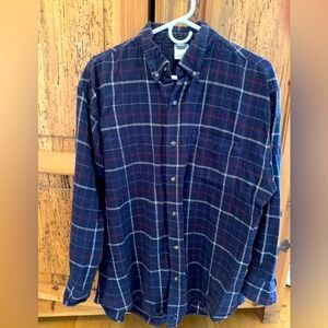 Flannel Button-down Men’s Shirt, Cozy, XL